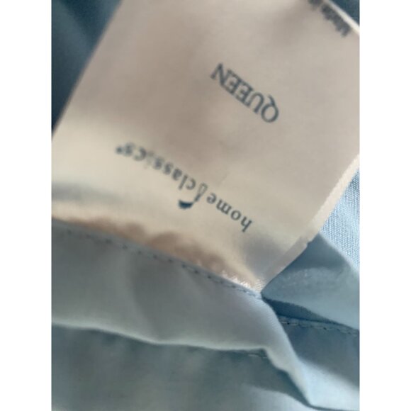 Home Classics 4 Piece Sheet Set Queen Light Blue Flat Fitted 2 Standard Pillowca - Picture 5 of 5